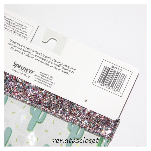 Miamica “Lookin’ Sharp” Jetset & Go Clear Accessory Pouch NWT/NIP - Picture 5 of 7